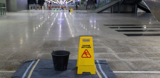 Slip and fall accident on wet floor